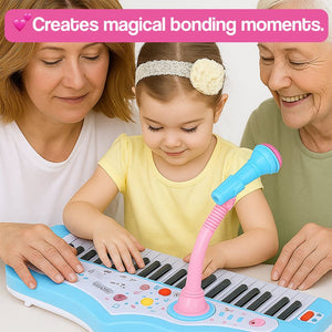 2-in-1 My First Piano & Microphone Set for kids with detachable mic and 37 keys