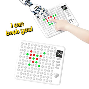 BrainBuzz AI Battle 9-in-1 portable LED game board with AI opponent for kids and family strategy games