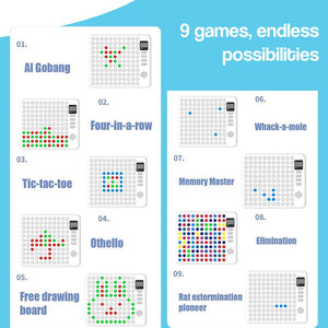 BrainBuzz AI Battle 9-in-1 LED game board with touchscreen and AI opponent for kids ages 4+