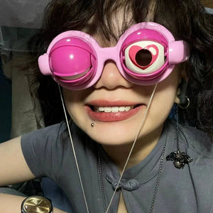 Colorful eye-shaped funny glasses prank toy set for kids and teens