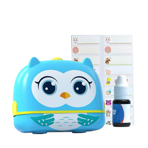 TinyStamper customized name stamp for kids' belongings with waterproof ink and refillable design