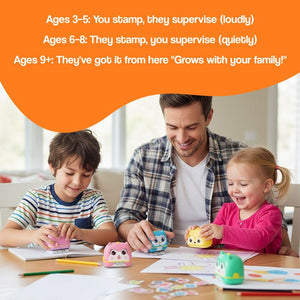 TinyStamper customized name stamp with waterproof ink for kids' belongings