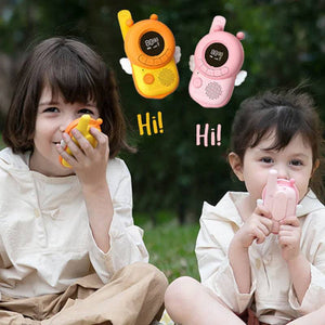 Magic Little Bee Intercom walkie-talkie kids toy in yellow and pink colors with 3km range and multi-channel features