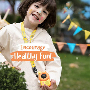 Two colorful Magic Little Bee Intercom walkie talkies for kids with bee-themed design