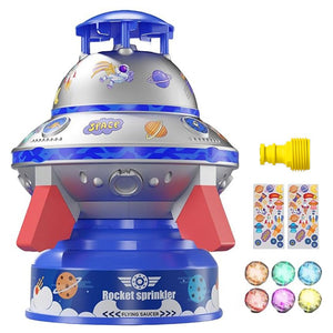 Spinning LED UFO Water Rocket Sprinkler