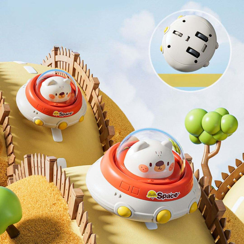 Inertia Flying Saucer Toy Car for Kids