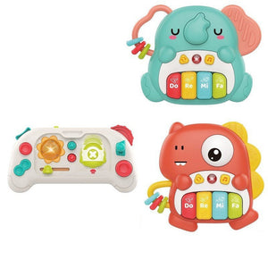 Colorful dinosaur electronic pianos and toy remote for children aged 4-6