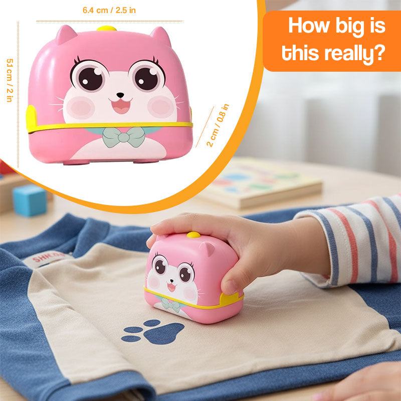 TinyStamper customized name stamp for marking kids' belongings, waterproof and refillable