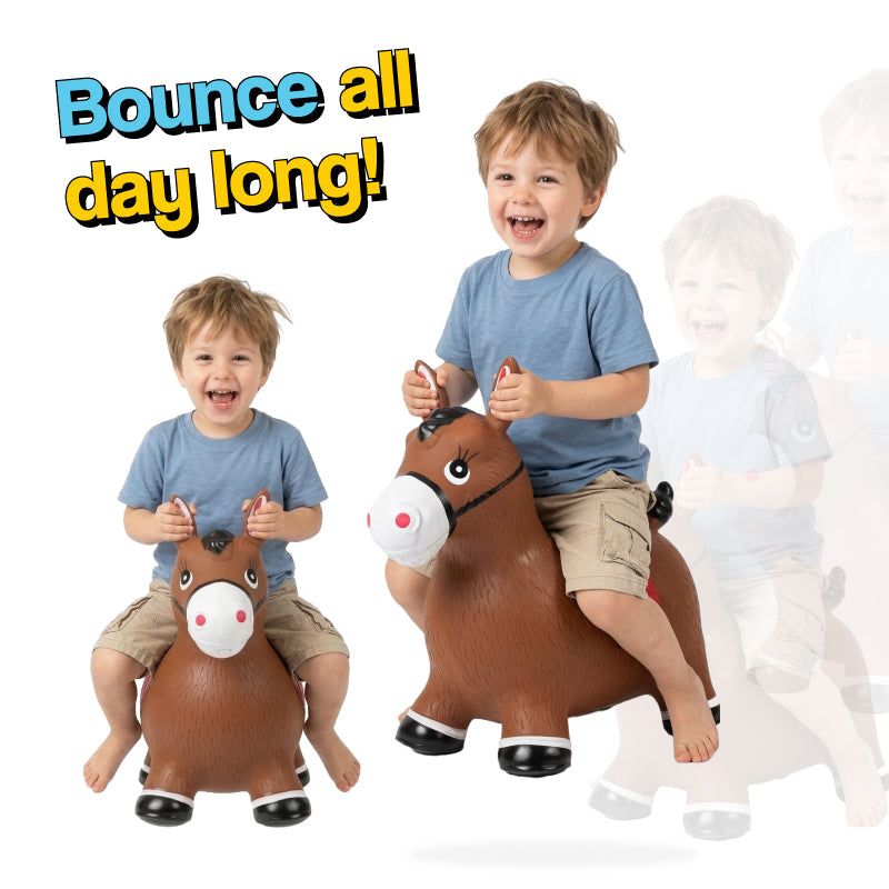 My First Bouncy Pet toddler toy in bouncy horse shape with handles and pump included