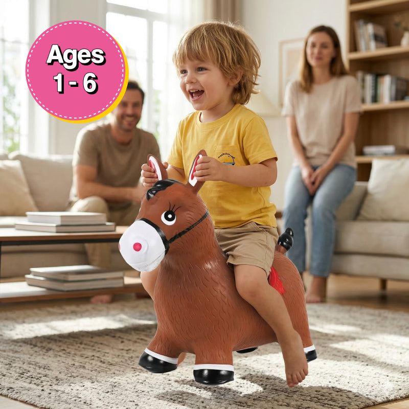 My First Bouncy Pet thick burst-resistant PVC inflatable hopper toy for toddlers with easy-grip handles and included pump