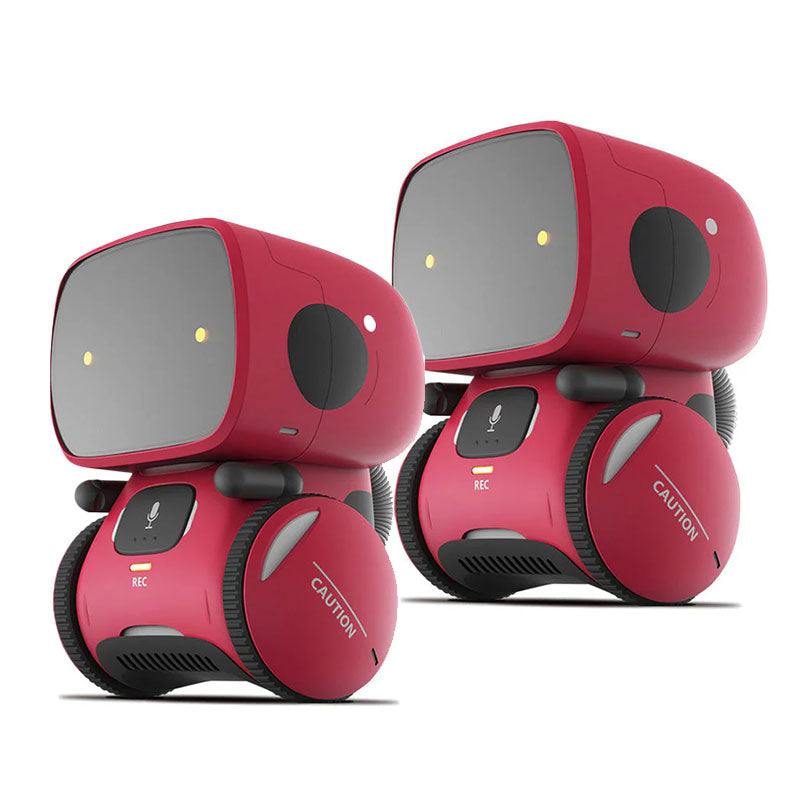 Robby the Robot interactive educational toy in red with voice recognition and STEM games for kids