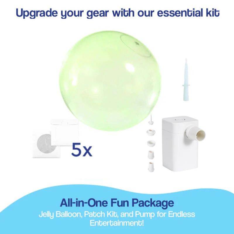 Giant Jelly Balloon Ball with pump and patch kit for durable outdoor fun and endless play